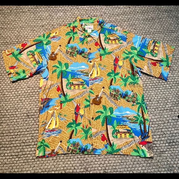 Vintage Jimmy Buffett Margaritaville Made in Hawaii Reyn Spooner Button Shirt - Picture 8 of 12